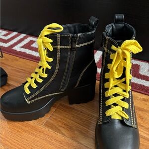 Black and Yellow Women's Boots